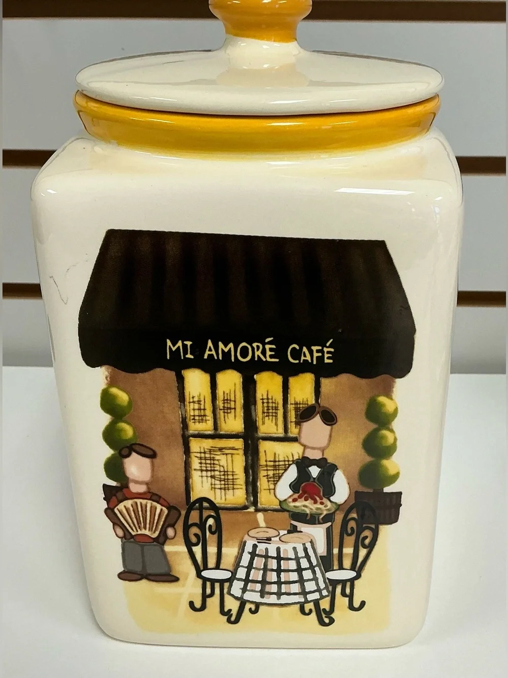 Nonni’s Cafe Cookie Jar Canister Ceramic 8